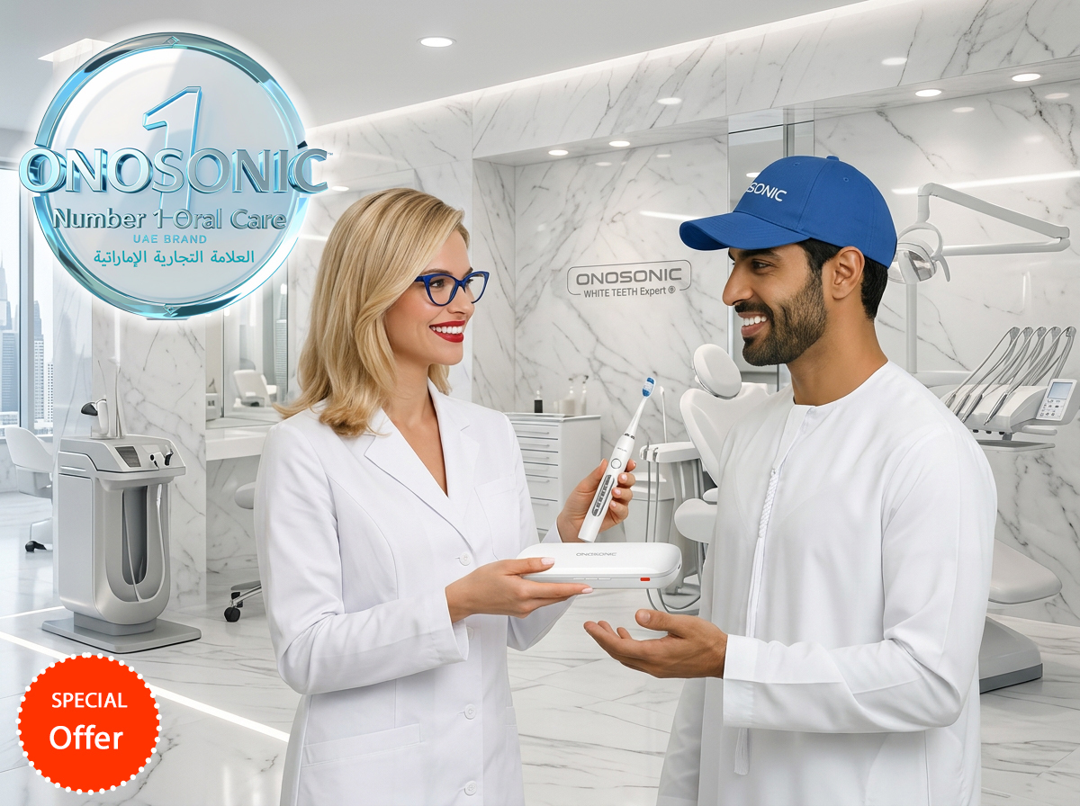 ONOSONIC WHITE TEETH Expert — Number 1 UAE Oral Care Brand, dentist-recommended teeth whitening and electric toothbrush Dubai